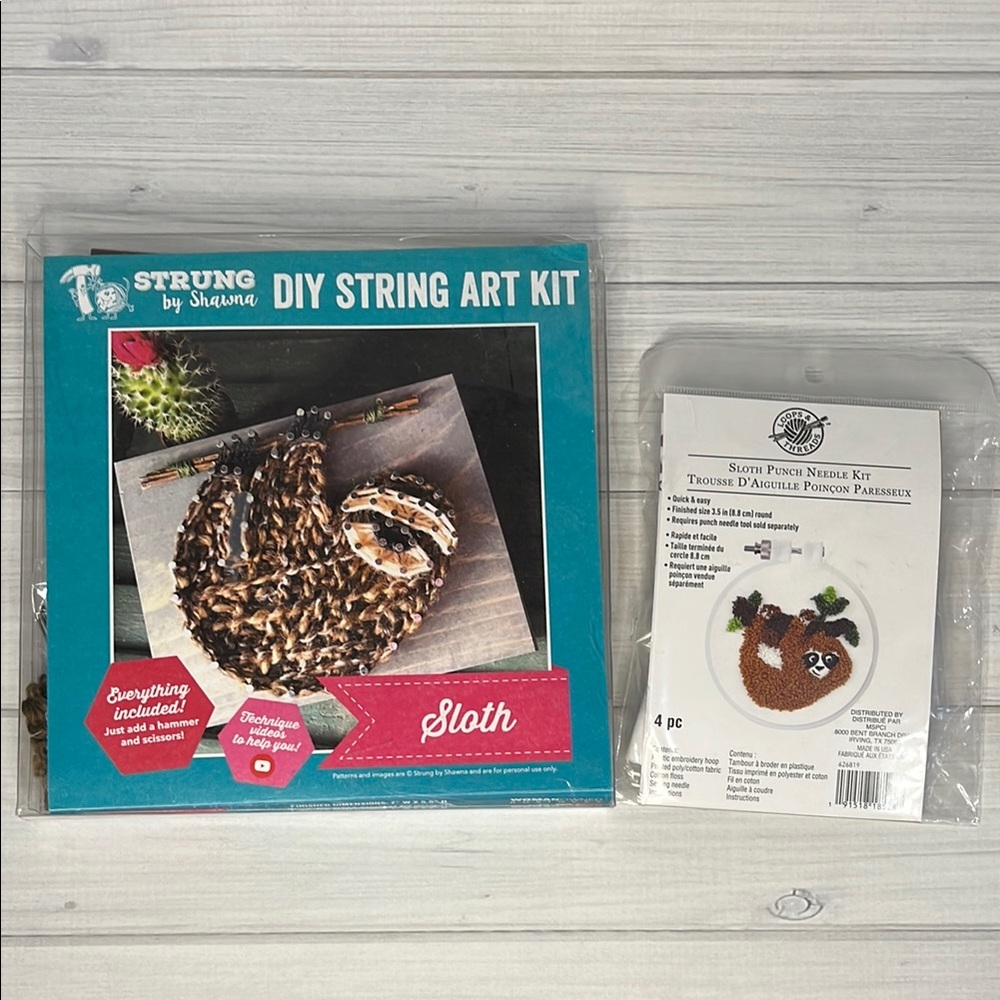 Sloth String Art Kit & Embroidery kits